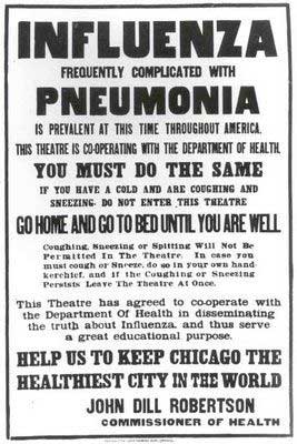 Spanish Flue Chicago Public Health Poster